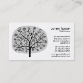 フラワーツリー – ライトグレー 名刺 (裏面)