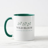 フラワーツートーン コーヒーマグ – 美しい植物画デザイン マグカップ (左)