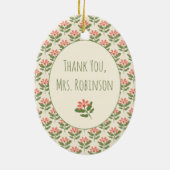 フラワーティーチャーアプリーシエーションオーナメント|カスタムネーム セラミックオーナメント (裏面)