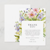 フラワーティーパーティー ブライダルシャワー サンキューカード (正面/裏面)