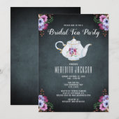 フラワーティーパーティー ブライダルシャワー 招待状 (正面/裏面)