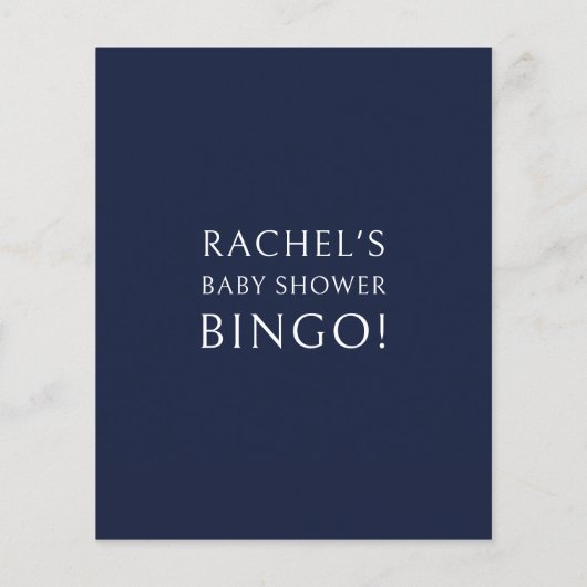 フラワーティーパーティー ベビーシャワービンゴゲーム (裏面)