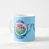 フラワーティーポット コーヒーマグカップ (正面左)