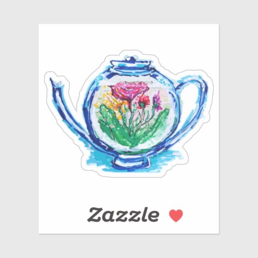 フラワーティーポット シール (シート)