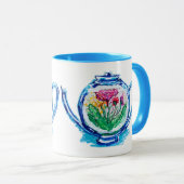 フラワーティーポット マグカップ (正面右)