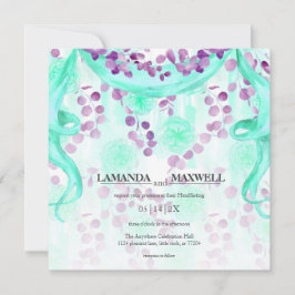 フラワーティールリボン ハンドファスティング ウェディング 招待状