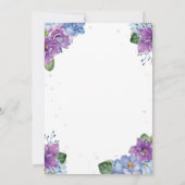 フラワーティー誕生日パーティーの招待状 招待状 (裏面)