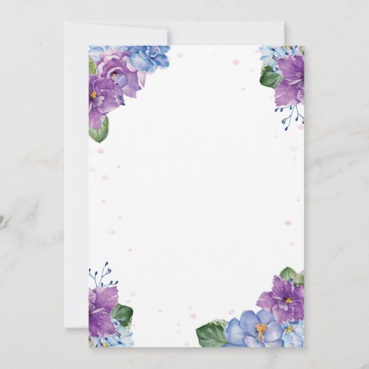 フラワーティー誕生日パーティーの招待状 招待状 (裏面)