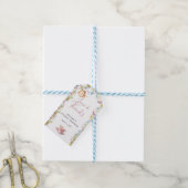 フラワーティー |  ブライダルシャワー お礼 ギフトタグ (より糸付き)