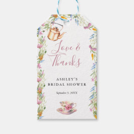 フラワーティー |  ブライダルシャワー お礼 ギフトタグ