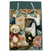 フラワーテディベア　レターＦ ミディアムペーパーバッグ (正面)