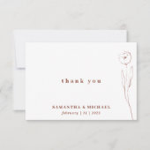 フラワーテラコッタインディボタニッ感謝していクの名前 招待状 (正面)