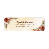 フラワーテラコッタボホウェディングシャワー ラベル (正面)