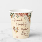 フラワーテラコッタボホーウェディングシャワー 紙コップ (正面)
