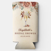 フラワーテラコッタボーホー ブライダルシャワー スリム缶クーラー (裏面)