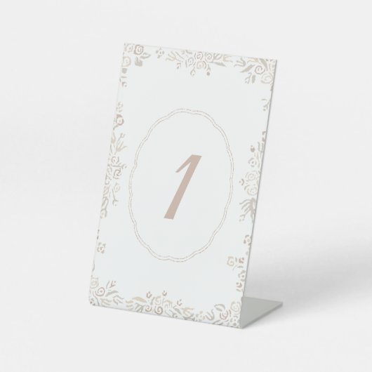 フラワーテーブル番号台座標識 台座サイン (正面)