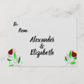 フラワーディスプレイブライダルウェディングシャワー エンクロージャーカード (裏面)