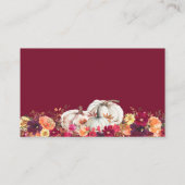 フラワーディーパーラッフルベイビーシャワー封筒カード 名刺 (裏面)