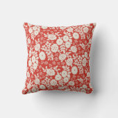 フラワーデイジーヴィンテージグレーパターン装飾用クッション クッション (裏面)