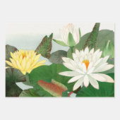 フラワーデカップトリオセットイラスト ラッピングペーパーシート (正面)