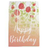 フラワーデザイナープリント ミディアムペーパーバッグ (裏面)