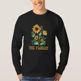 フラワーデザイナー グラフィカル ボタニカル フラワー ガーデニング プランター Tシャツ