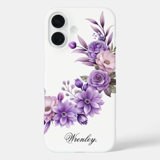 フラワーデザインにオリジナルネームを入れよう Case-Mate iPhoneケース (裏面)