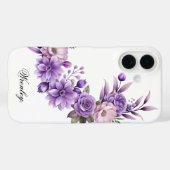 フラワーデザインにオリジナルネームを入れよう Case-Mate iPhoneケース (裏面 (横))