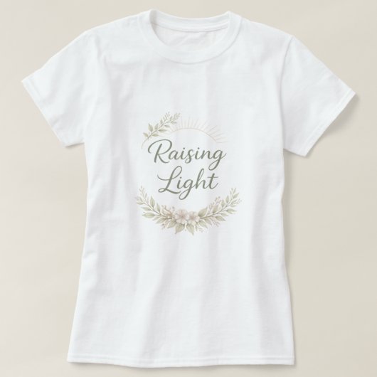 フラワーデザインの引用AIアート Tシャツ (デザイン正面)