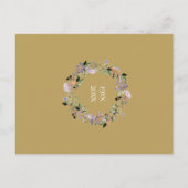 フラワーデザインの50周年ウェディングアニバーサリー・セーブ・ザ・デート 案内ポストカード (裏面)