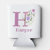 フラワーデザインのHarper名 缶クーラー (裏面)