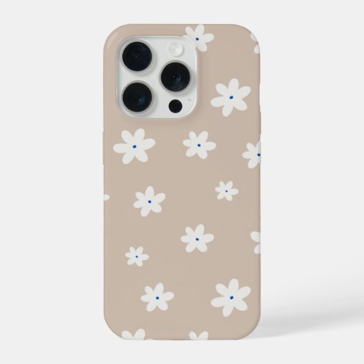 フラワーデザインのiPhone 15 Proケース iPhoneケース (裏面)