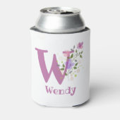 フラワーデザインのWendy名入れ 缶クーラー (缶裏面)