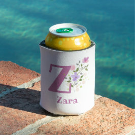 フラワーデザインのZaraネーム 缶クーラー