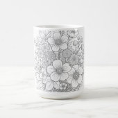 フラワーデザインアート コーヒーマグカップ (中央)