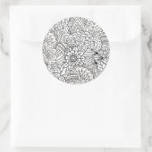 フラワーデザインドードル ラウンドシール (バッグ)