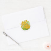 フラワーデザインプリントアート ラウンドシール (封筒)