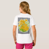 フラワーデザインプリント Tシャツ (裏面フル)