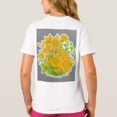 フラワーデザインプリント Tシャツ (裏面)