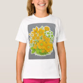 フラワーデザインプリント Tシャツ (正面)
