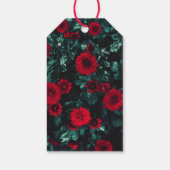 フラワーデザイン事業名つるラベル赤バラ ギフトタグ (裏面)