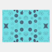 フラワーデザイン3セットラッピング紙 ラッピングペーパーシート (正面2)