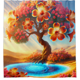 フラワーデザイン シャワーカーテン