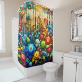 フラワーデザイン シャワーカーテン (インサイチュ)