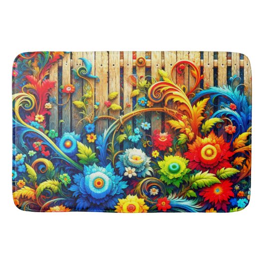 フラワーデザイン バスマット (正面)