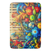 フラワーデザイン バスマット (正面縦)