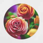 フラワーデザイン ラベル (デザイン2)