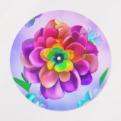 フラワーデザイン ラベル (デザイン1)