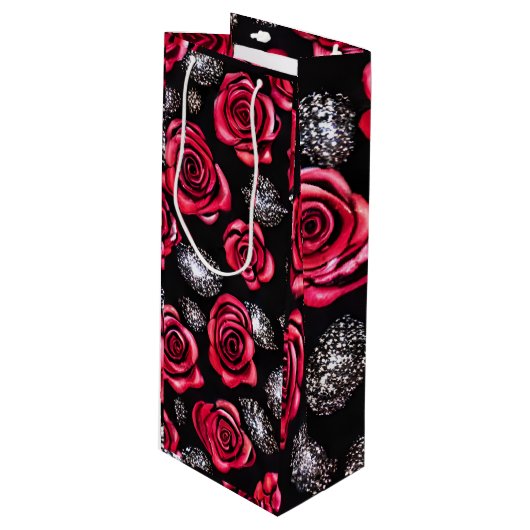 フラワーデザイン ワインギフトバッグ (正面アングル)