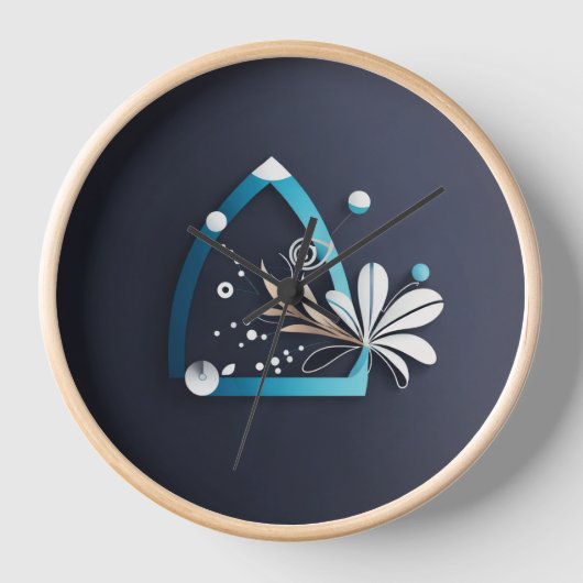 フラワーデザイン 壁時計 (正面)